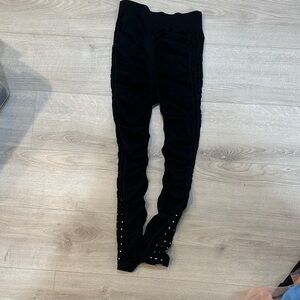 Black Tights with Rhinestone Accents